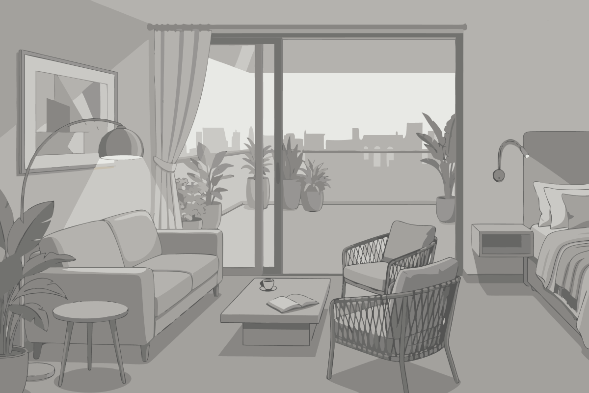 Superior Apartment mit 2 Schlafzimmern und Aussicht
